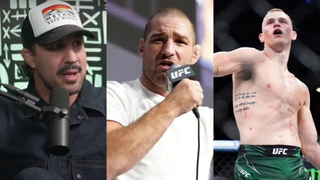 Brendan Schaub, UFC middleweight champion Sean Strickland, and Ian Garry.